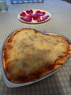 Heart shaped pizza