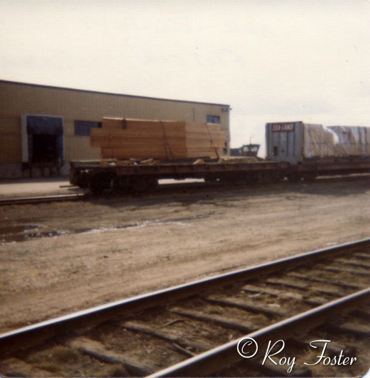 ARR 12000 series flat car Fairbanks 24 April 1973