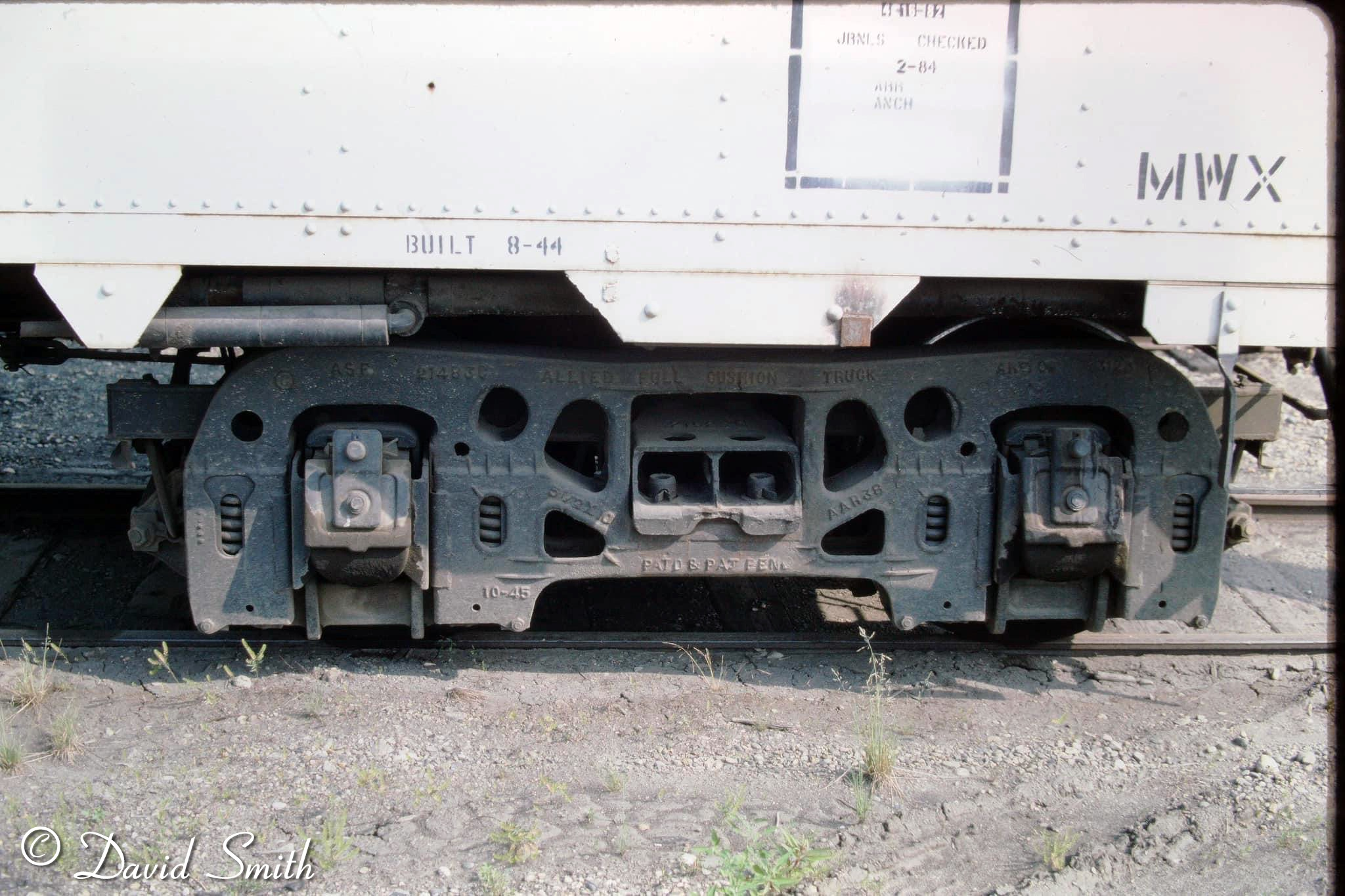 Outfit Car 1504E built from a Troop Kitchen Car originally built 8-44. Fairbanks, AK 7/7/87.