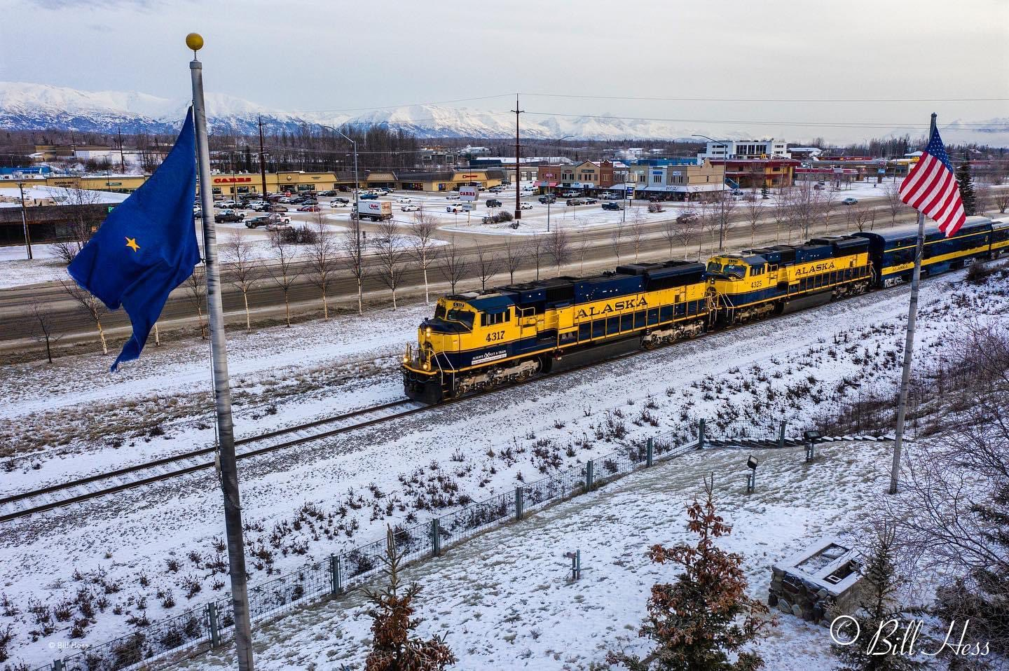 Pasenger train at Wasilla