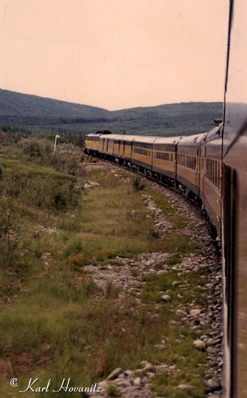 Passenger train at Healy Overpass