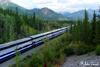 Princess cars crossing the Alaskan wilderness